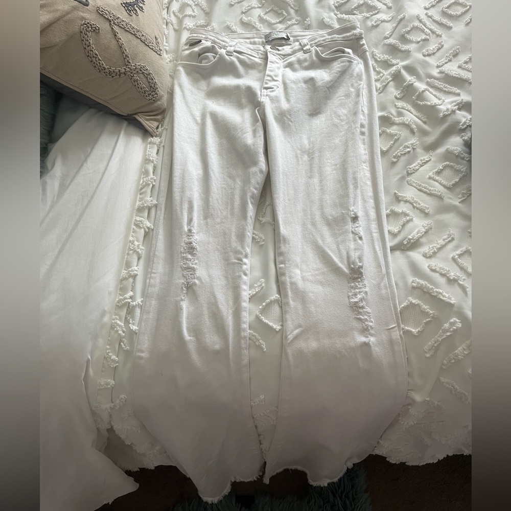 Beija Flor White Flare Pants